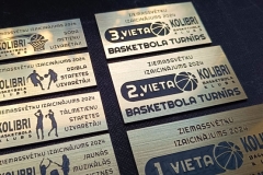 ABS plastikāta plāksnīte balvām gold brushed