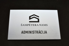 ABS plastikāta informatīvās plāksnītes durvīm.