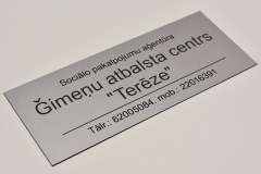 ABS plastikāta informatīvās plāksnītes durvīm.