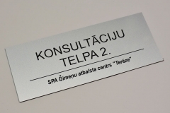 ABS plastikāta informatīvās plāksnītes durvīm.