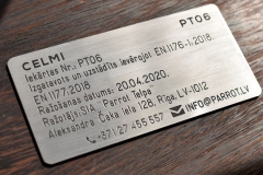 Gravētas nerūsējošā tērauda plāksnes rotaļu laukumam