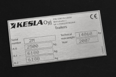 ALUMĪNIJA DATU PLĀKSNE AR MARĶĒTU INFORMĀCIJU