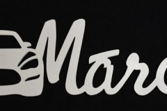 Frēzēti koka burti, krāsoti.