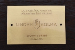Gravējums misiņā, gravējums nekrāsots
