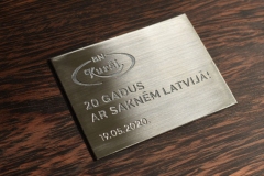 Gravēta nerūsējošā tērauda plāksne