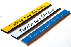 Krāsains ABS. Marķējumi vadības skapim 80x8mm