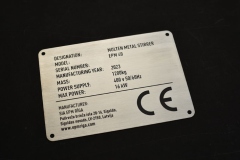 GRAVĒTA NERŪSĒJOŠĀ TĒRAUDA TEHNISKO DATU PLAKSNE