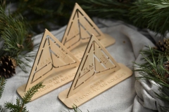 Saliekamas koka balvas ar gravējumu